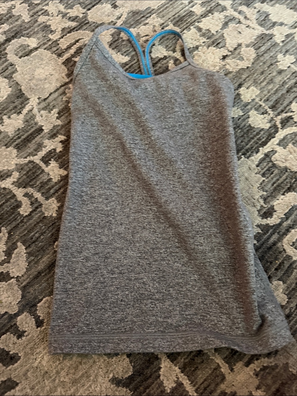 Ivivva Gray Heather Tank with Blue Straps